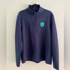 Seattle Sounders 1974 Antigua Navy Pullover with Green Emblem